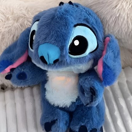 Breathing Stitch Plush Toy with Luminous Belly & Soothing Lullaby | Comforting Companion for All Ages 3