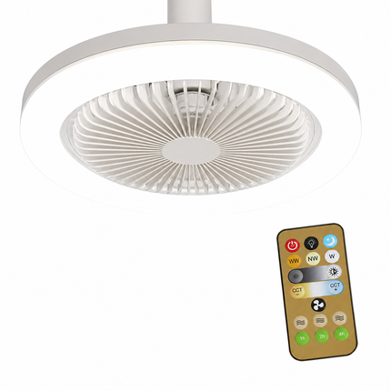 BreezeGlow | Low Profile Ceiling Fan with LED Lights & Remote Control | Stylish Flush Mount Design for Comfortable Illumination