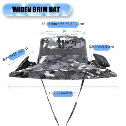 Breezy Outdoor Hat | Solar-Powered Fans with Adjustable Airflow | UPF 50+ Protection for All-Day Comfort 4