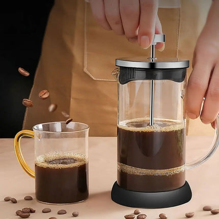 Glass French Press Coffee Maker, Small French Press