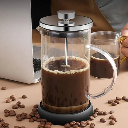 Glass French Press Coffee Maker, Manual Coffee Maker and Tea Press with Stainless Steel Filter – image 6