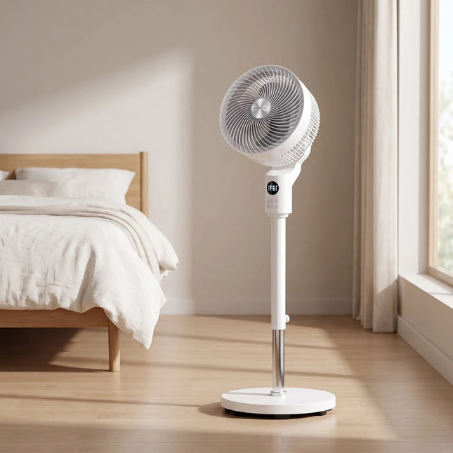 Brisea | Modern Oscillating Pedestal Fan with 3D Air Circulation | Adjustable Height for Personalized Comfort 0
