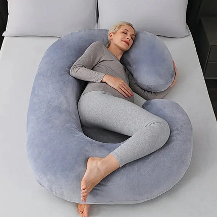C-Shaped Support Pillow | Soft Contoured Design for Full-Body Relaxation 0