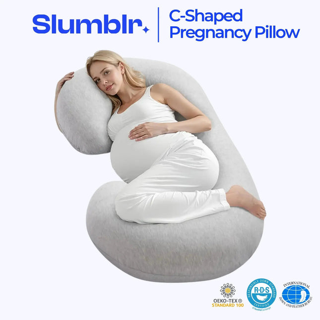 C-Shaped Support Pillow | Soft Contoured Design for Full-Body Relaxation 1