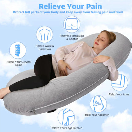 C-Shaped Support Pillow | Soft Contoured Design for Full-Body Relaxation 2