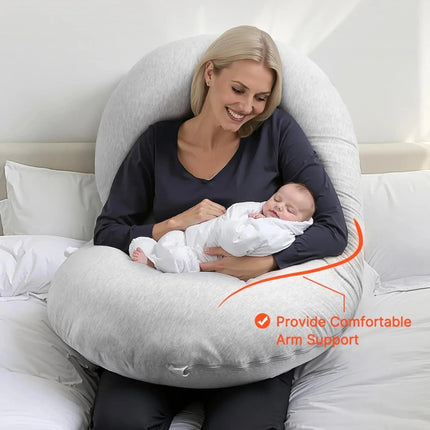 C-Shaped Support Pillow | Soft Contoured Design for Full-Body Relaxation 3