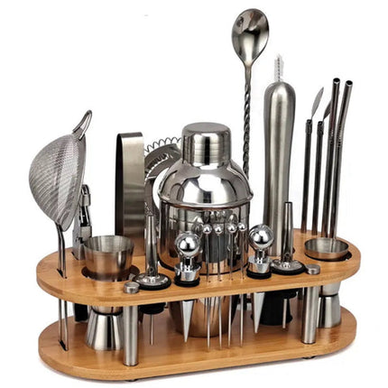 Cocktail Shaker Set 23 Piece, Stainless Steel Bartender Kit with Jigger and Strainer – image 11