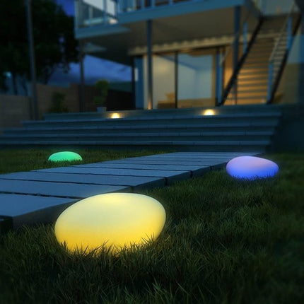 Cobblestone Garden Light with Remote Control | Weather-Resistant LED for Outdoor Ambiance