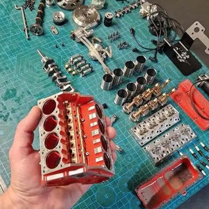CISON | V8 Engine Model Kit with Real Ignition System | Metal Parts for Hands-On Engineering Experience 2