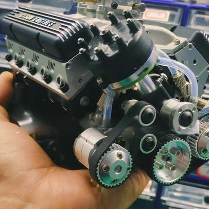 CISON | V8 Engine Model Kit with Real Ignition System | Metal Parts for Hands-On Engineering Experience 8