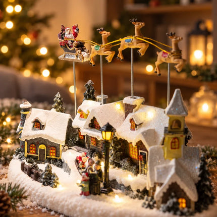 Christmas Village Set with Lights and Music, Winter Village Houses – image 12