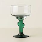 Cactus Margarita Glass, Stemmed Cocktail Glass, Lead Free Drinking Glass for Frozen Cocktails and Parties