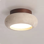 Ø 5.9″ x H 3.1″ / Walnut color & Beige / Warm Light