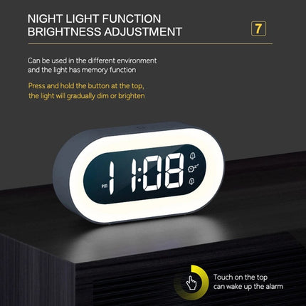 CalmGlow | Digital Alarm Clock with Night Light & Soothing Sounds | Compact Design for Relaxation 7