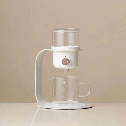 Glass Tea Brewer with Flow Control Valve and Glass Cup with Handle, Vertical Tea Maker – image 5