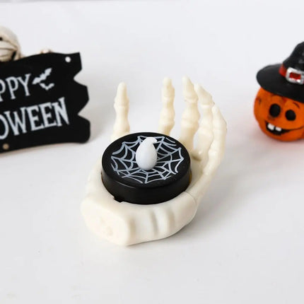 Flameless Candle with Skeleton Hand, Halloween Decorations and Halloween Party Decor – image 5