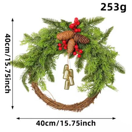 Winter Wreath with Bells and Pine Cones – image 6
