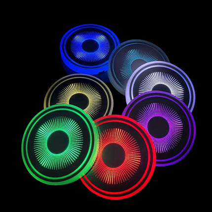SENSOR-ACTIVATED Coaster Light with 15-Day Battery Life | Rechargeable LED Mood Light for Home and Gatherings