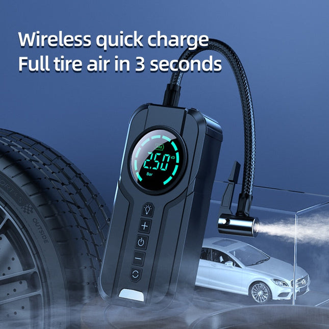 CarBoost | Smart Digital Tire Inflator with LED Light & Pressure Gauge | Fast and Durable for Emergency Use 3