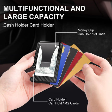 CarbonVault | Slim RFID-Blocking Wallet with Durable Money Clip | Compact Design for Maximum Security 5