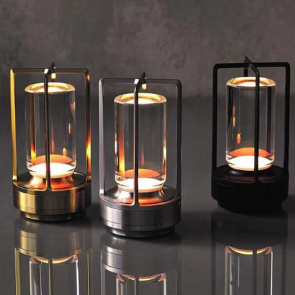 Casa Nordic | Crystal Lantern Table Lamp with Adjustable Brightness | Stylish Portable Lighting for Home & Outdoor 2