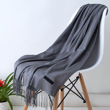 Cashmere Scarf for Women, Long Winter Scarf with Fringe, Hijab – image 8