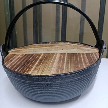 Cast Iron Wok Pan with Flat Bottom & Wooden Lid | Versatile Cooking for Healthy Meals 3
