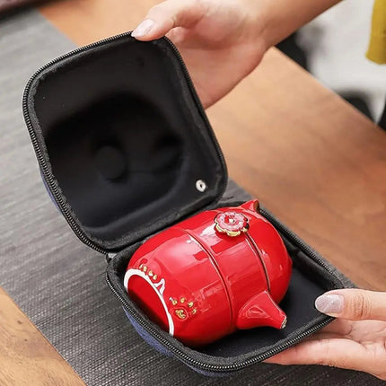Travel Tea Set with Case, Portable Chinese Tea Set for Office and On the Go – image 9