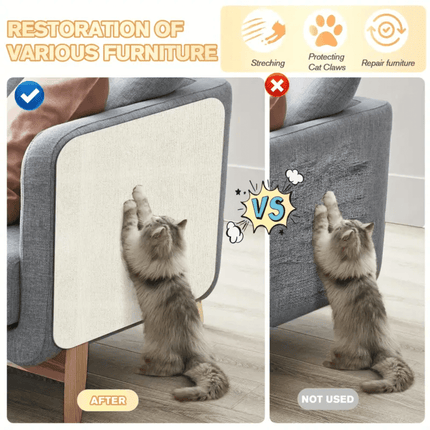 Cat Scratch Pad | Durable Polyester Scratcher Board with Easy Installation | Versatile Design for Furniture Protection 2