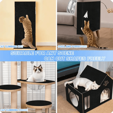 Cat Scratch Pad | Durable Polyester Scratcher Board with Easy Installation | Versatile Design for Furniture Protection 3