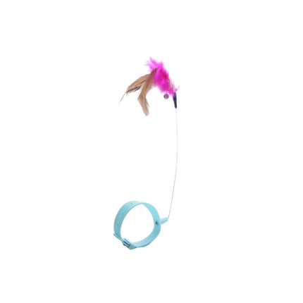 Silicone Cat Teaser Wand with Bell for Fun Playtime | Durable Interactive Toy for Cats 17-27cm Neck Size