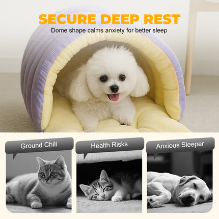 Cavina | Plush Pet Cave Bed with Adjustable Design | Cozy Retreat for Cats 2