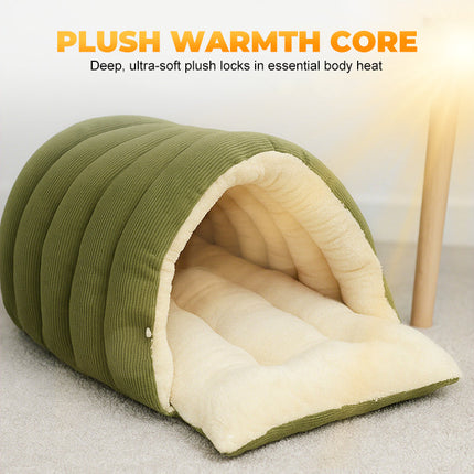 Cavina | Plush Pet Cave Bed with Adjustable Design | Cozy Retreat for Cats 3