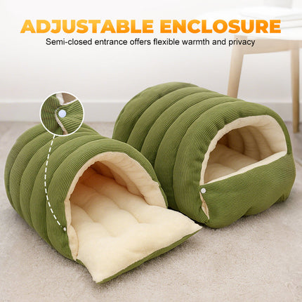 Cavina | Plush Pet Cave Bed with Adjustable Design | Cozy Retreat for Cats 4