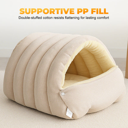 Cavina | Plush Pet Cave Bed with Adjustable Design | Cozy Retreat for Cats 5