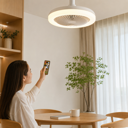 Stylish Ceiling Fan with LED Lighting & Remote Control | Low Profile Design for Instant Comfort