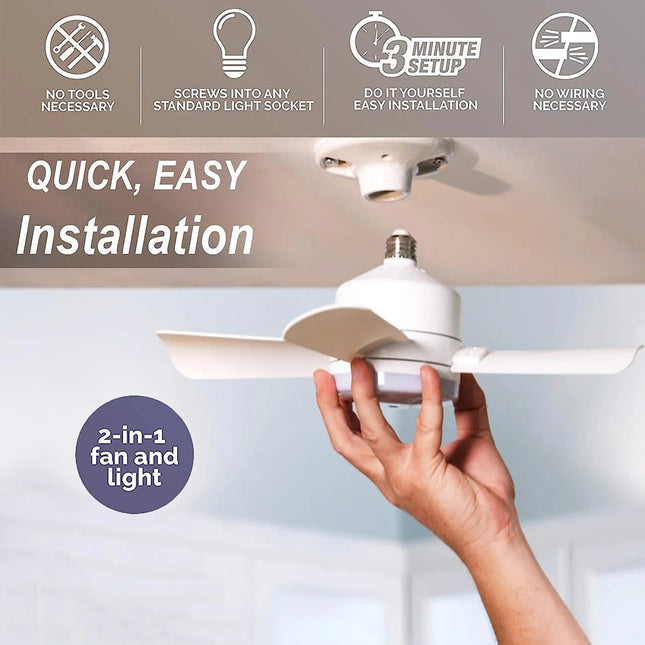 Ceiling Fans with Lights | Portable Fan & Light Combo with Remote Control | Easy Installation for Instant Comfort 1