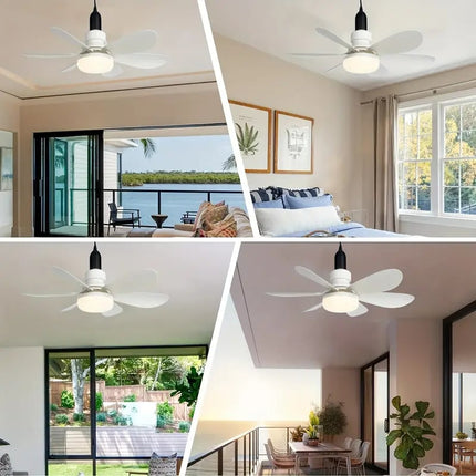 Ceiling Fans with Lights | Portable Fan & Light Combo with Remote Control | Easy Installation for Instant Comfort 7