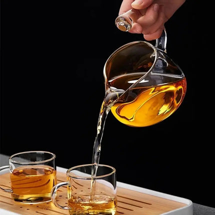 Glass Tea Set with Magnetic Automatic Tea Maker, Japanese Tea Set with Optional 4 Teacups – image 6