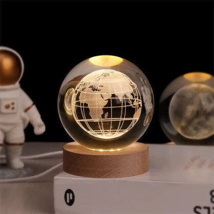CelestialGlow | LED Night Light Sphere with 3D Space Engravings | Enchanting Glow for Magical Ambiance 4