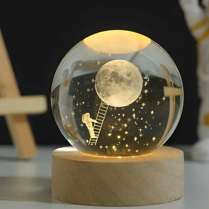 CelestialGlow | LED Night Light Sphere with 3D Space Engravings | Enchanting Glow for Magical Ambiance 9