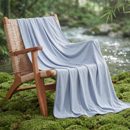 Cozy Comfort | Summer Cooling Blanket for Hot Sleepers with Bamboo Rayon | Lightweight Throw for Travel and Outdoor Use
