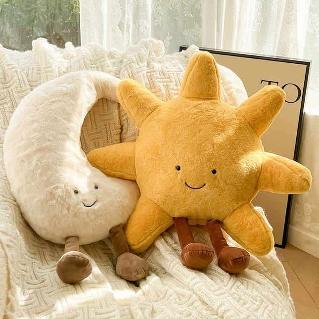 Celestial Dreams | Decorative Throw Pillow with Soft Fabric | Enchanting Sun-Moon Design for Cozy Ambiance 1