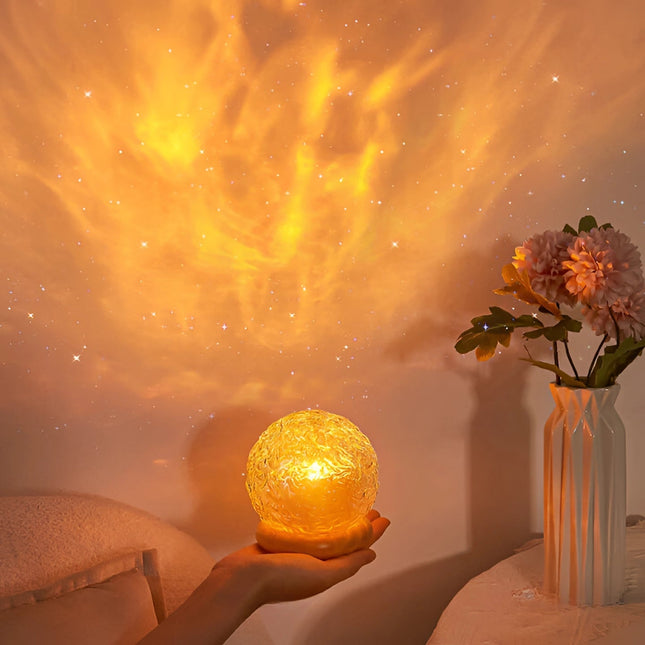 Celestial Mood Lamp | Star-Pattern Projector with Calming Water Waves | Elegant Design for Relaxation 1