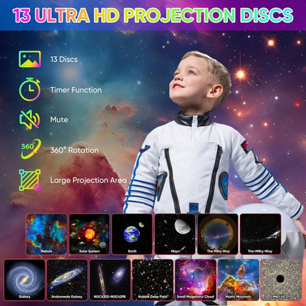Celestial Oasis | Galaxy Projector Night Light with 360° Rotation | Transform Any Space into a Cosmic Experience 2