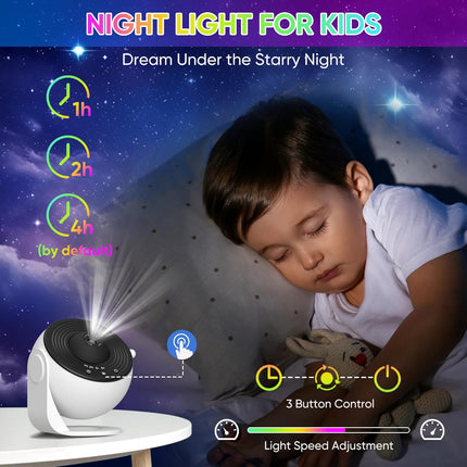 Celestial Oasis | Galaxy Projector Night Light with 360° Rotation | Transform Any Space into a Cosmic Experience 3