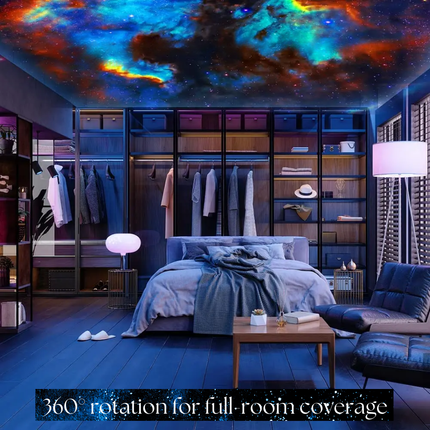 Celestial Oasis | Galaxy Projector Night Light with 360° Rotation | Transform Any Space into a Cosmic Experience 8