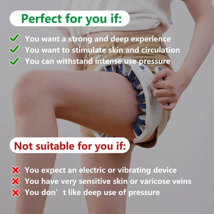 Cellulite Roller | 360° Deep-Tissue Massage Tool with Adjustable Width | Enhance Circulation for Toned Legs 2