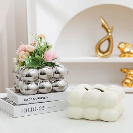 Ceramic Tissue Box Cover, Bathroom Accessories for Home Decor and Coffee Table Decor – image 5