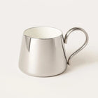 Ceramic Coffee Cup, Metallic Cup with Electroplated Mirror Finish, Ceramic Coffee Mug, Tea Cup with Curved Handle